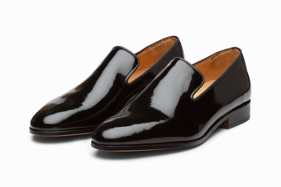 mens black loafer dress shoes